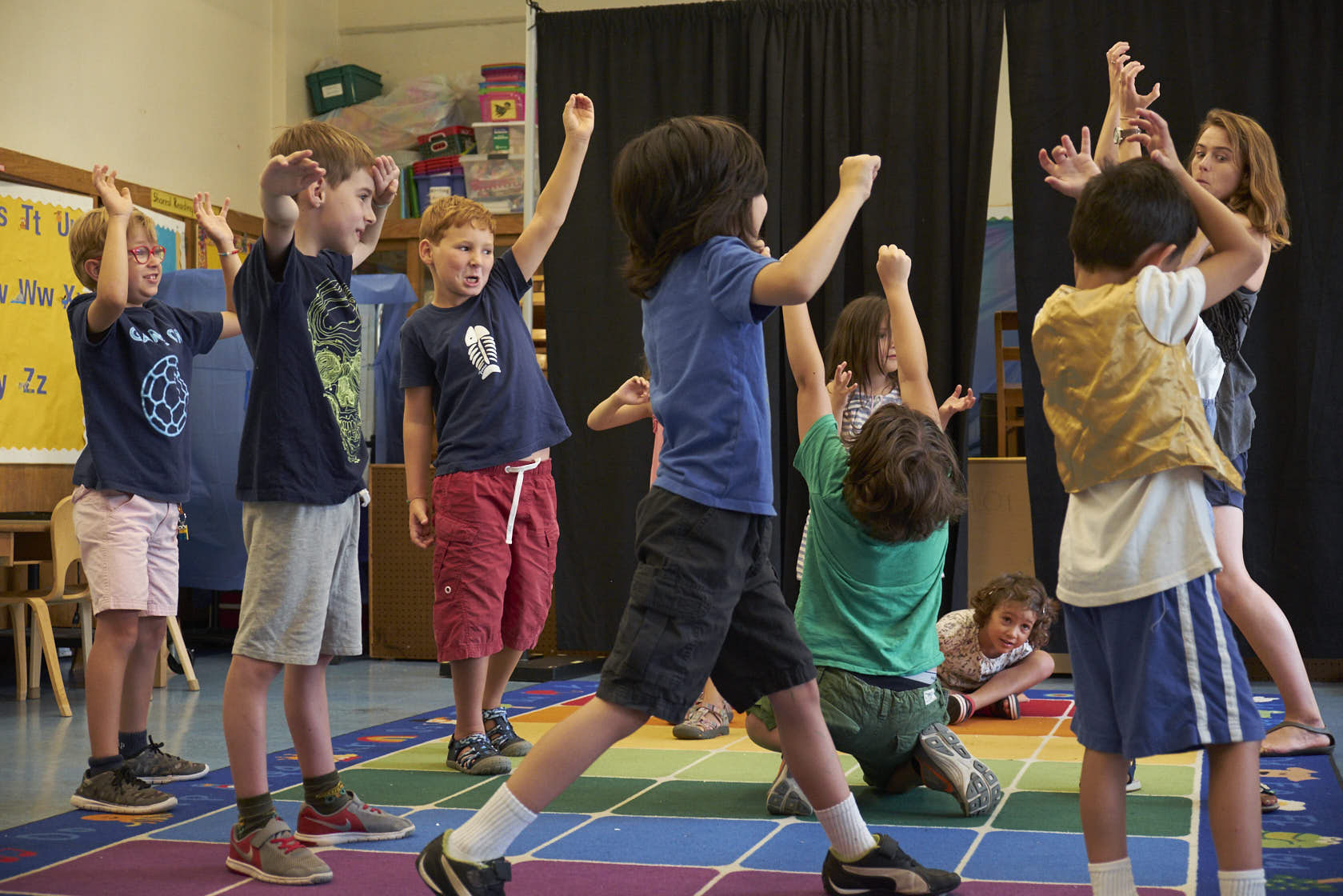Brooklyn Acting Lab teaching artists leading a school theater program