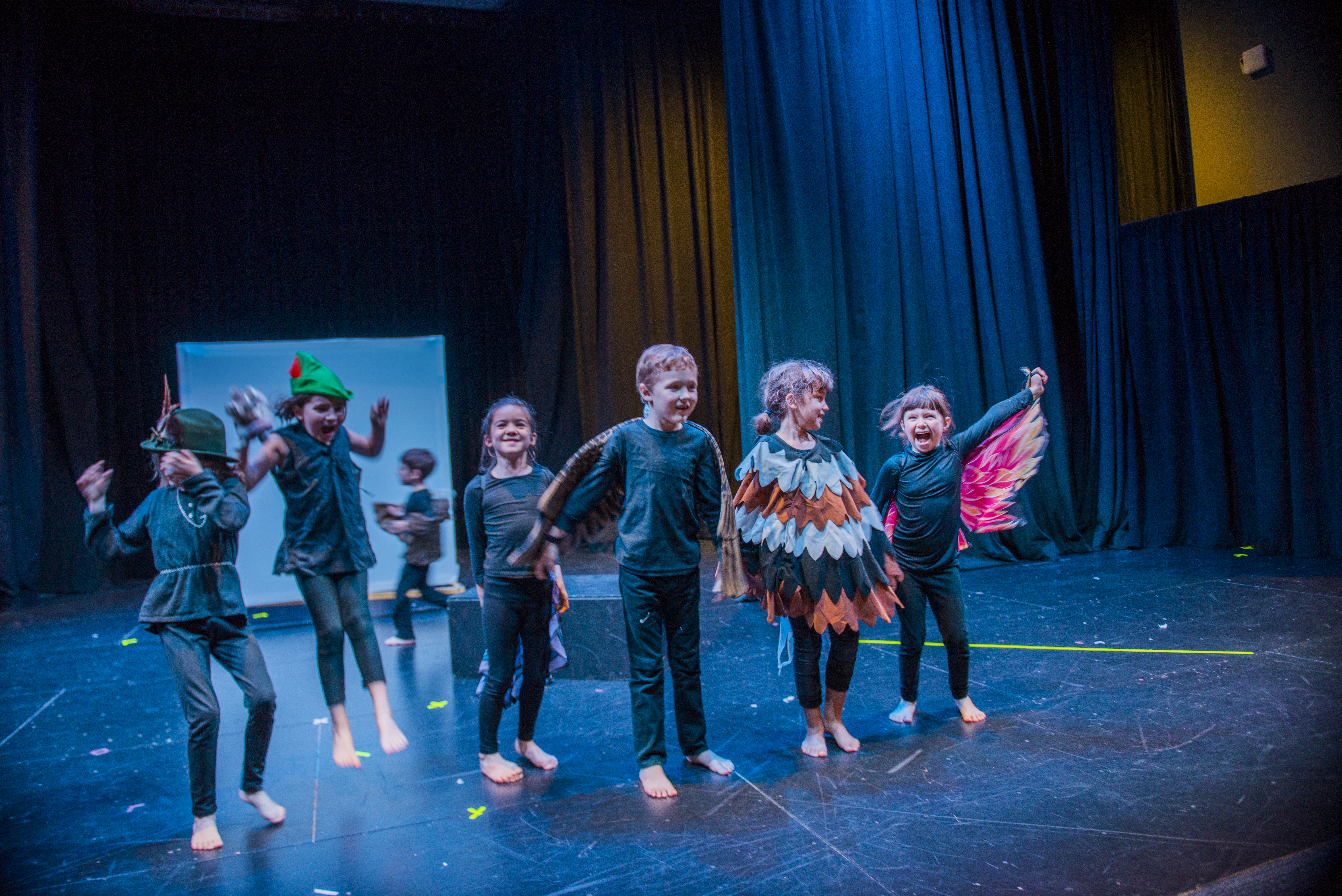 After-school theater students