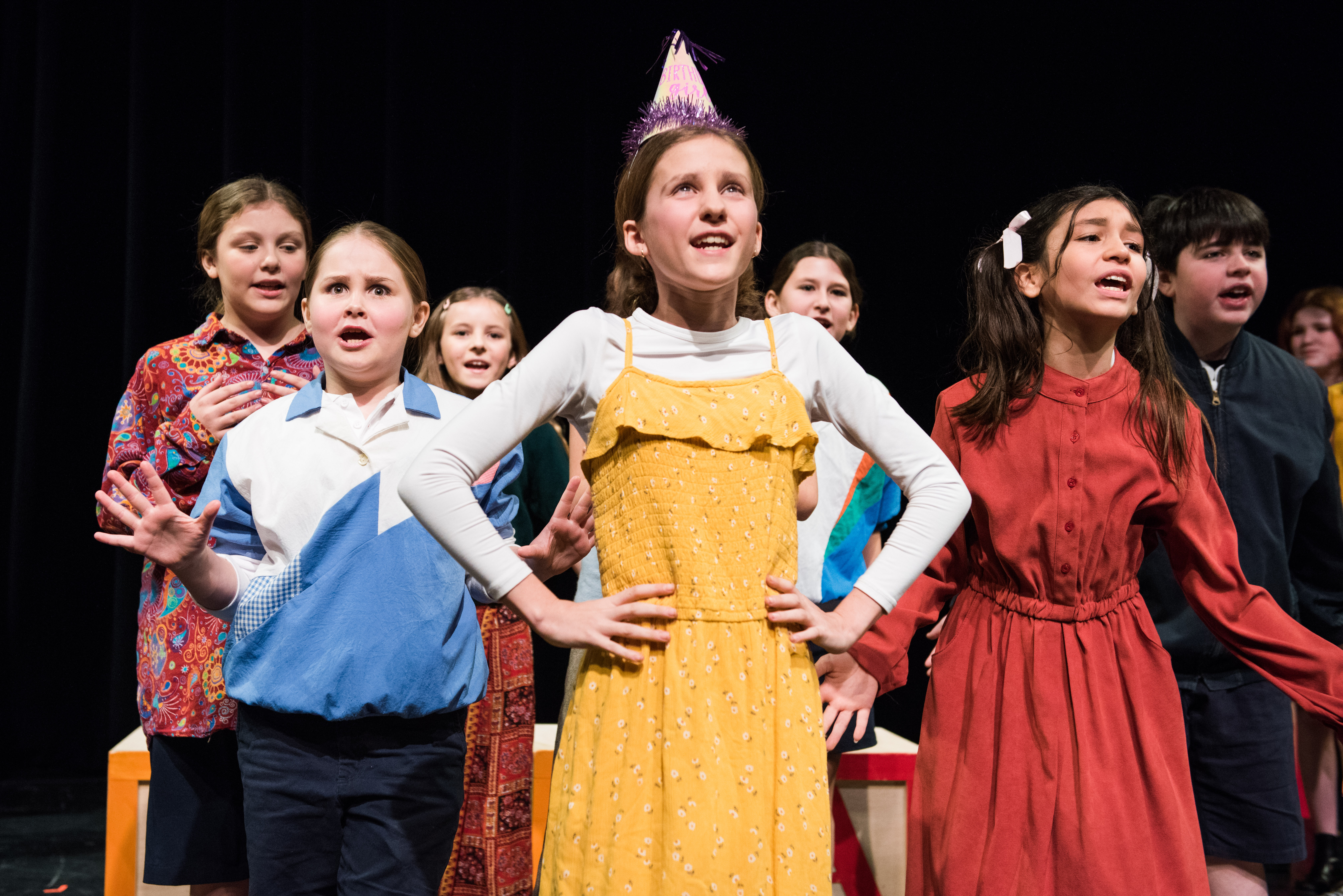 Children celebrating through theater games at Brooklyn Acting Lab
